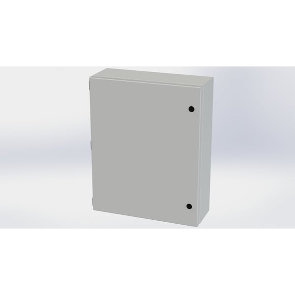 1/4 Turn Latch Electrical Enclosures, 20 in H, 6 in D, 16 in W, NEMA 3R, 4, 12, 13, Carbon Steel
